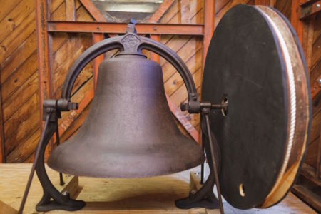 The restored First Baptist Church bell. (Courtesy Colonial Williamsburg Foundation) 