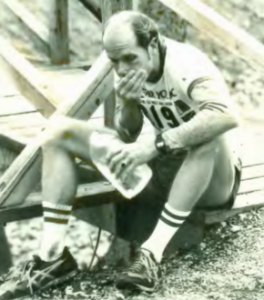 Randy Hawthorne guzzles water during a 50-mile race. (Photo courtesy of Randy Hawthorne)