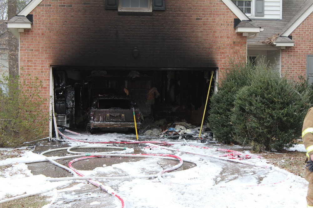 The garage of the Teal Way home suffered significant smoke and fire damage. (Ty Hodges/WYDaily)
