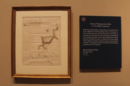 One of the highlights of the collection is a map George Washington made during the Ohio campaign of the French and Indian War. (Elizabeth Hornsby/WYDaily)