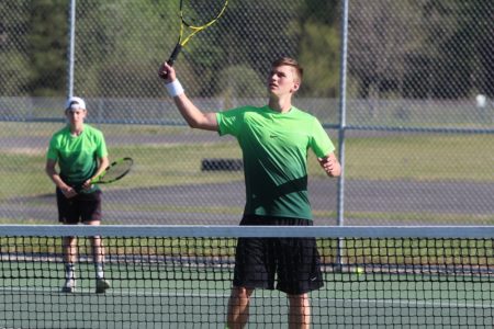 Brad Mahaffey earned a narrow win at No. 3 singles. (file photo)