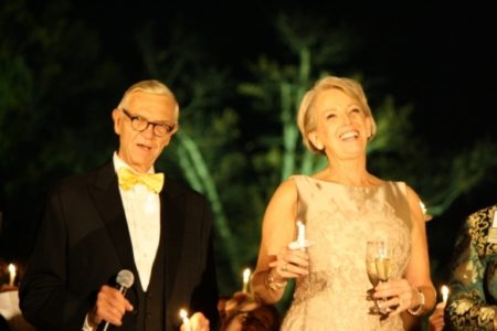 Taylor Reveley, President of the College of William & Mary, and Sue Gerdelman, a member of the William & Mary Board of Visitors. (Caroline Nutter / The Flat Hat)