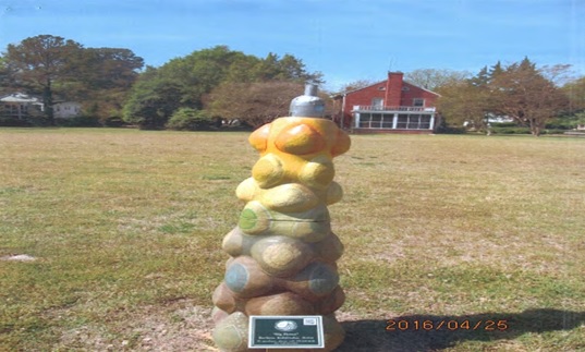 This piece of art was damaged between 8 p.m. April 24 and 8 a.m. April 25. (Courtesy of Williamsburg Police Department)