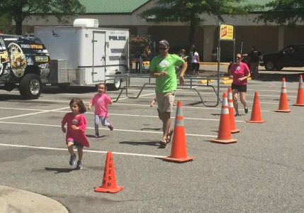 A family participates in the run/walkathon for the family of Gabe Maness May 14, 2016. Maness died in a shooting at the Norge Farm Fresh. (Photo Courtesy of Phillip Murdock)