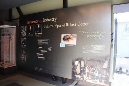 Historic Jamestowne's Archaearium is in the process of installing a new exhibit, "Influence and Industry: The Tobacco Pipes of Robert Cotton." (Elizabeth Hornsby/WYDaily)