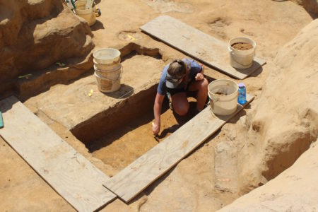 Excavation began last week on a well within a cellar. (Elizabeth Hornsby/WYDaily) 