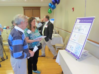 James City County residents read about the strategic planning process during an open house March 30. (Staff photo by Kirsten Petersen)
