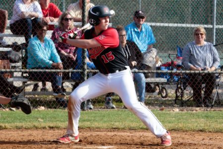 Christian Carter drove in three runs to help Walsingham reach its first TCIS championship game. (Photo courtesy of Walsingham Academy)
