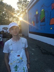 Nick Rose conceived, designed and painted the 696 square-foot mural, "A Walk in the Park." (Courtesy CultureFix)