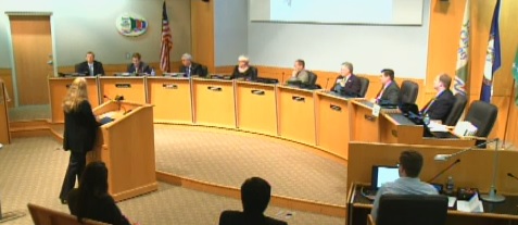 Applicant Shelby Dillon speaks to her special use permit application during the JCC Planning Commission meeting June 2, 2016 (Image courtesy of James City County)