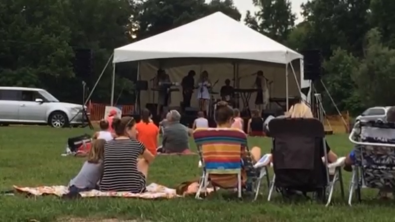 A little over 100 people came out to Jamestown Beach Event Park June 24 to see the first Fourth Fridays concert. (Image courtesy of James City County)