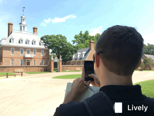 Ty Hodges catches a a Venonat at the Governor’s Palace July 7, 2016. (Kirsten Petersen/WYDaily)