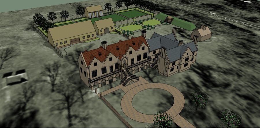 A 3D rendering of the old manor house at Green Spring Plantation. (Photo courtesy of Roger Guernsey and Cary Carson)