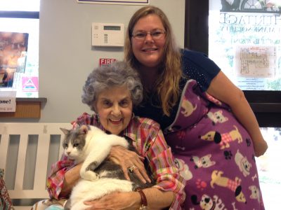 Lillian Campbell (left) and Kimberly Laska (right) pose together to celebrate the success of Precious Pieces. (Courtesy Heritage Humane)