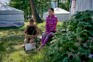 Running and yoga in Mongolia