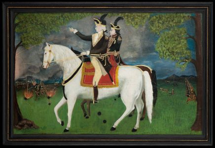 D2016-JBC-0527-0002 1931.101.1 Washington and Lafayette at the Battle of Yorktown, Artist: Reuben Law Reed, America, Massachusetts, Acton, Probably 1860-1880, Gift of Abby Aldrich Rockefeller
