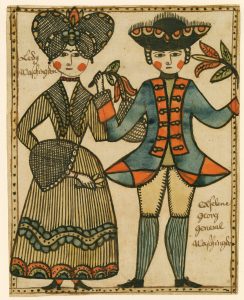 Folk art couple at AARFAM