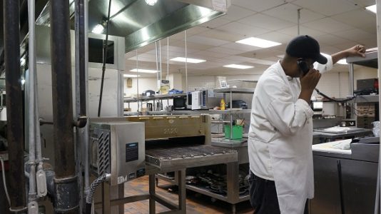 Wright has been working in the kitchen at the Doubletree hotel in Williamsburg for the past three years. (Steve Roberts, Jr./WYDaily)