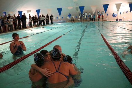 Since December 9th, Lavin has swum 82,000 yards in order to reach the one million mark by year’s end. (Courtesy Welby Whiting Fairlie)