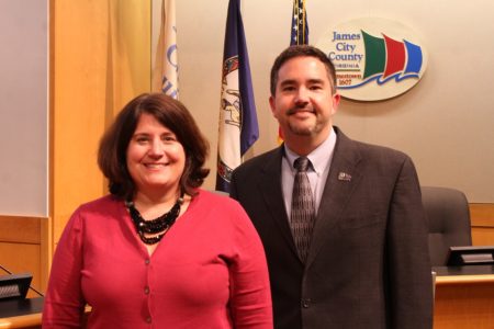 Kevin Onizuk was elected chair and Ruth Larson vice-chair of the James City County Board of Supervisors Tuesday. (Andrew Harris/WYDaily)