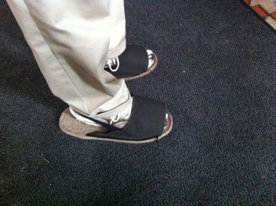 Special slippers with soft felt soles had to worn inside the castle. (Photo courtesy F. Alex Johnson)