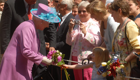 Greeting the Queen