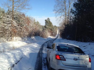 Buckingham and Prince Edward County line. (Courtesy Virginia State Police, Trooper A.C.S. Goss)