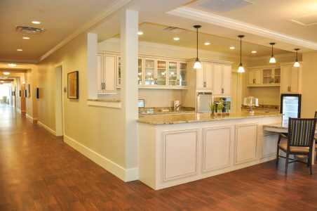 Residents in the memory care neighborhood will have access to a shared kitchen. (Courtesy Edgeworth Park)