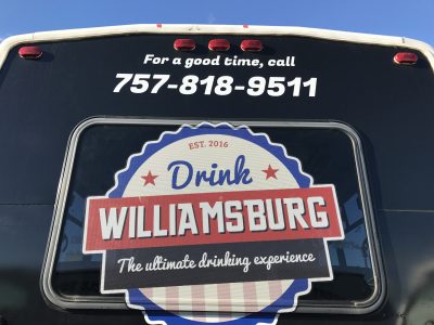 Drink Williamsburg's 14-passenger bus has wooden floors and is available for private parties and corporate outings. (Photo Drink Williamsburg)