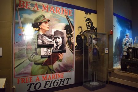 Part of an exhibit on women in the Marine Corps. Photo courtesy Ben Swenson