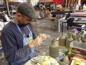 Ceramicist at work