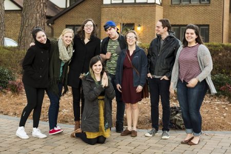 The American Train Collective reenacted a photo taken before they boarded their first train last summer. The second photo was taken while they were recording their debut album.