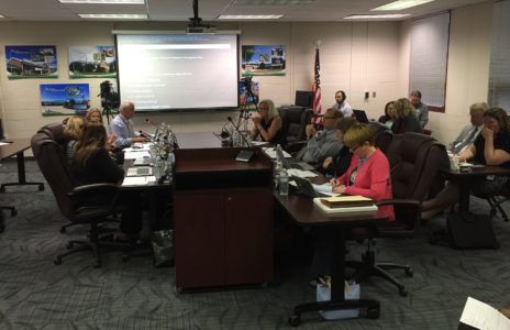 The WJCC School Board discussed ways to redistrict middle school students to the new James Blair Middle School at their meeting Tuesday night. (Sarah Fearing/ WYDaily)