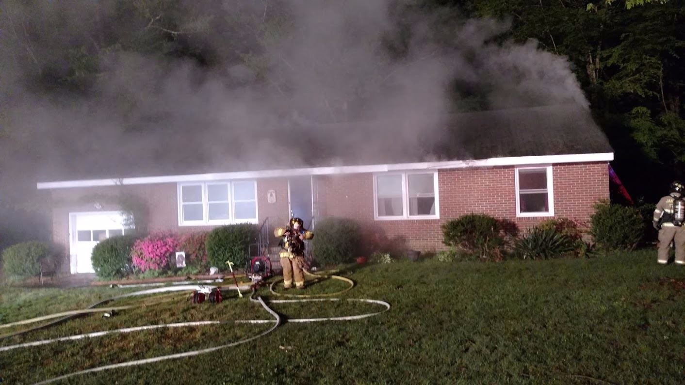 A home suffered damage after a fire early Saturday morning. (Courtesy James City County)