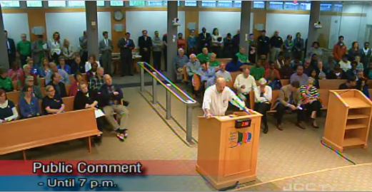 Joe Swanenburg speaking before the Board of Supervisors on April 28, 2015. (Steve Roberts, Jr./WYDaily)