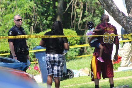Residents at Brookside Haven subdivision during JCC PD investigation of possible homicide (Sarah Fearing/WY Daily)