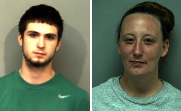 Dylan Wright, 19, on left and Rachel Walters, 24. (Courtesy Virginia Peninsula Regional Jail)