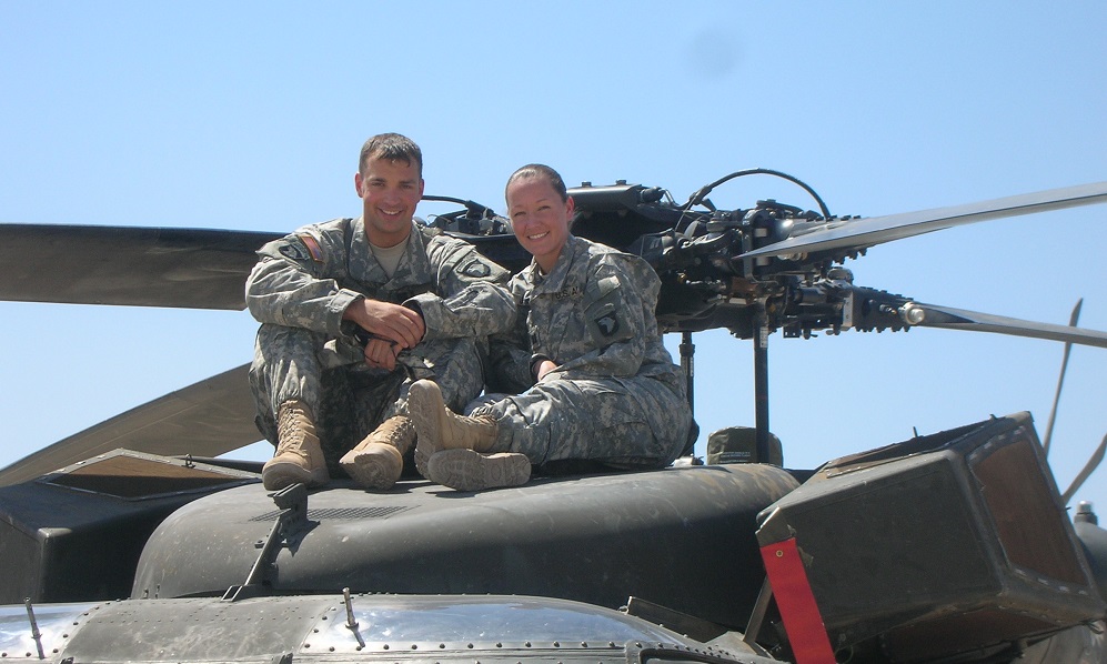 After graduating from West Point in 1997, Melissa Bell was commissioned as a second lieutenant in the Army and moved on to flight school in Alabama. There, she trained to fly various aircraft, including a TH-67 helicopter and a UH-60 Black Hawk helicopter. (Courtesy Melissa Bell)