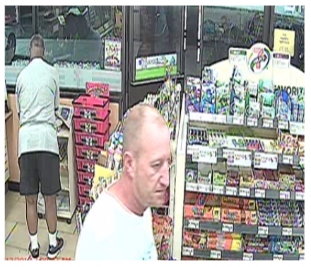 Williamsburg Police are looking for three men they believe stole several items – including a charity donation jar – from a 7-Eleven. (Courtesy Williamsburg Police)