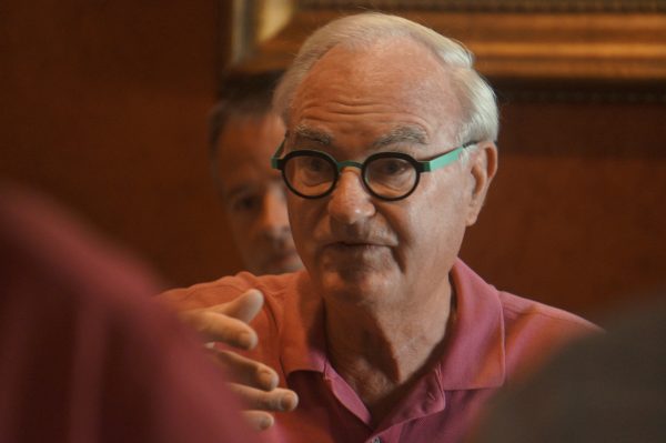 Williamsburg resident David Kranbuehl, who is a professor emeritus in William & Mary’s science department, said he felt city officials had been dishonest with the public about the tax. (Steve Roberts, Jr./WYDaily)