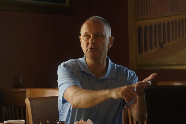 Howard Hopkins, owner of Food for Thought, said he didn't think the tax hike would benefit restaurants. (Steve Roberts, Jr./WYDaily)