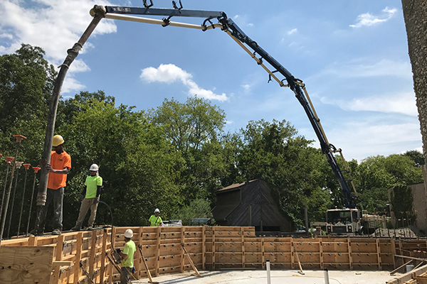 Construction of the crocodile exhibit is underway in the World of Reptiles. The zoo says the 850-square-foot exhibit will feature a male and female crocodile. (Courtesy of The Virginia Zoo)
