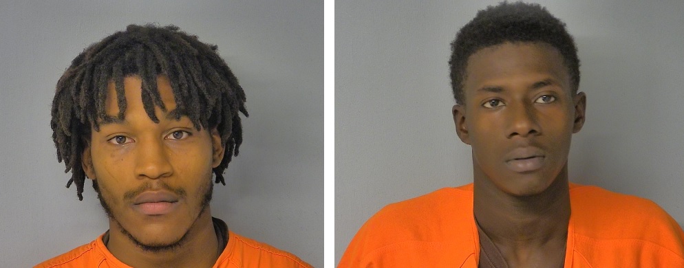 Marqtavius White and Tavyion Scott, both of James City County, were arrested Aug. 10 after allegedly breaking into vehicles and stealing items. (Courtesy Virginia Peninsula Regional Jail)