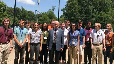 Students participating in the NASA/VIMS Summer Residential Governor's School had the opportunity to hear from famed astronaut Buzz Aldrin. (Courtesy W&M News)