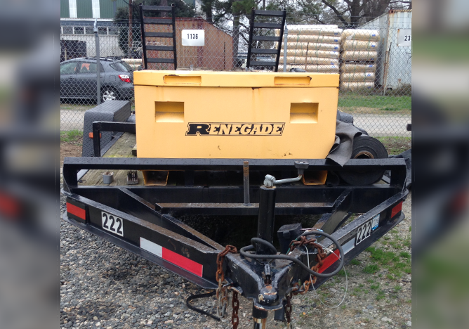 James City County Police are attempting to locate a trailer that was stolen near the end of July. (Courtesy James City County Police)