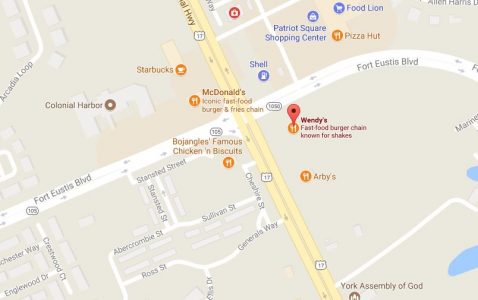 York-Poquoson Sheriff's Office deputies arrested an 18-year-old man Sept. 22 after allegedly finding drugs and stolen goods in his car. (Courtesy Google Maps.)