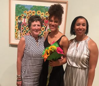Kate Slevin, Allyson Ross and Leah Glenn pose for a photo after Ross performed in William & Mary's dance show honoring 50 years of African American students in residence. (Courtesy Kate Slevin)