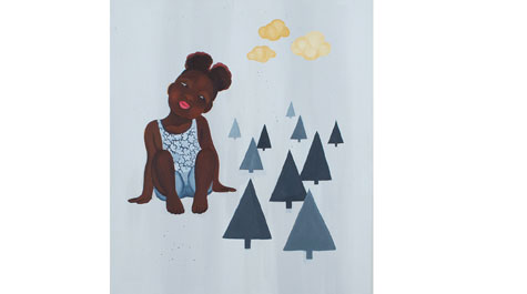 An exhibit titled "No Man's Land: A Collection of Works by Contemporary Female Artists" will be shown Sept. 7 through Oct. 3 at the Andrews Gallery. Tonya Gregg, "Midnight in the Forest"