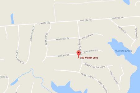 A 57-year-old man was arrested after he allegedly held two women inside a York County home and threatened them with a gun. (Courtesy Google Maps)