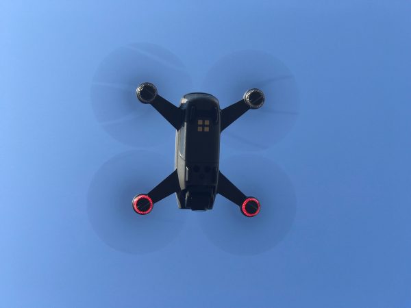 A DJI Spark drone hovers. (Steve Roberts, Jr./WYDaily)